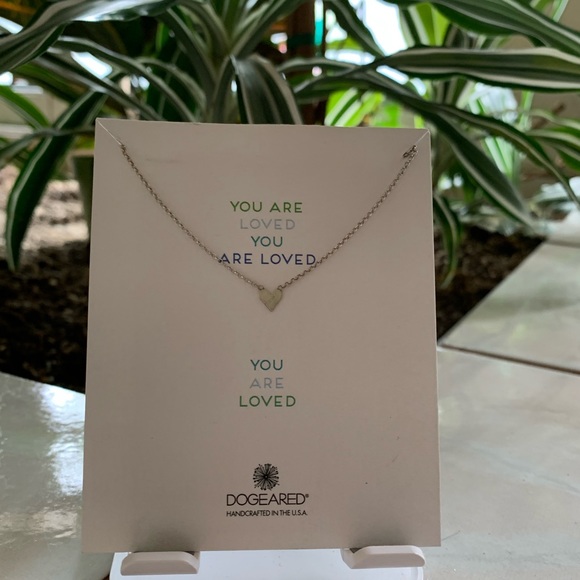 DOGEARED STERLING SILVER 18” LONG CHAIN “YOU ARE LOVED” NEW ON BOARD - Picture 4 of 9